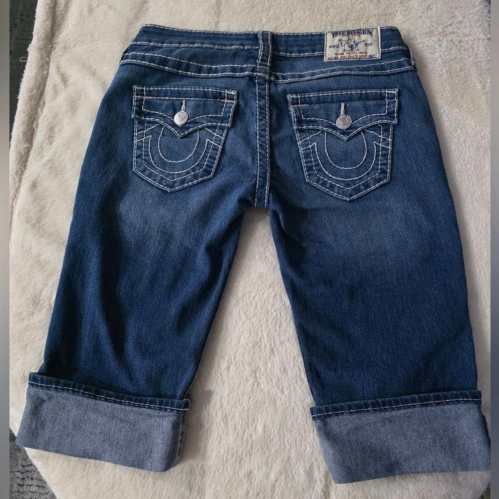 Like New True Religion Women's Denim Sophie Long Shorts